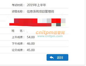 2019上半年信息系统项目管理师