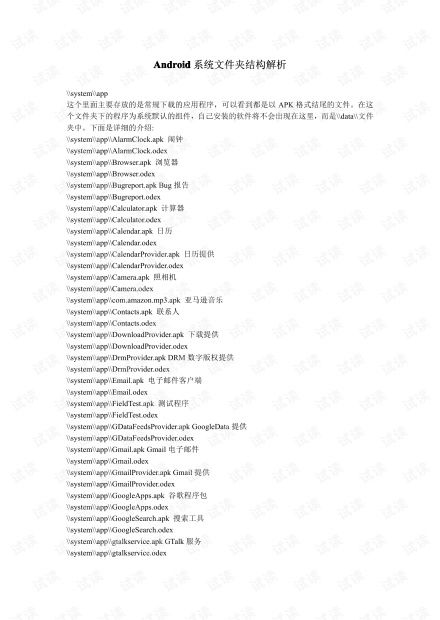 安卓系统目录结构,系统文件布局全解析